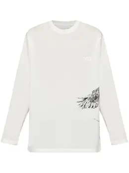 Y-3: Футболка с принтом 
