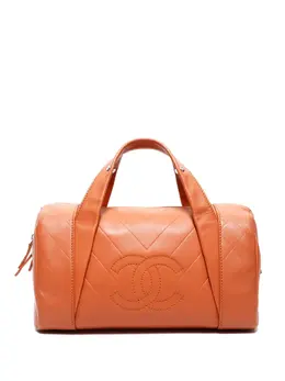 CHANEL Pre-Owned: Серебристая дорожная сумка 