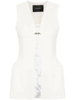 Mugler: Белый жилет 