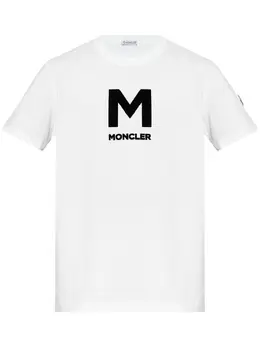 Moncler: Футболка с принтом 