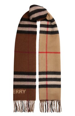 Burberry: Бежевый шарф 