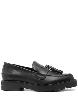 Stuart Weitzman: Чёрные лоферы  Parker