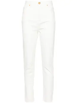 Balmain: Белые джинсы 