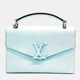 Louis Vuitton: Голубая сумка на руку  Pochette