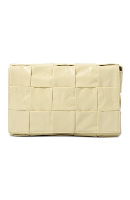 Bottega Veneta: Жёлтая сумка  Cassette