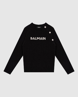 Balmain: Чёрный свитер 