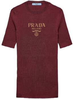 Prada: Шёлковый топ 