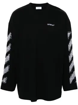 Off-White: Чёрная футболка  Diagonal