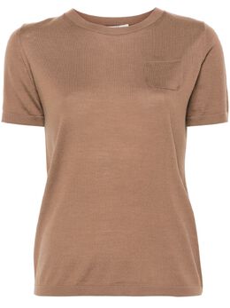 'S Max Mara: Коричневая футболка 