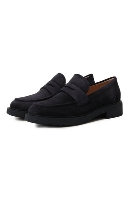 Gianvito Rossi: Синие лоферы  Harris