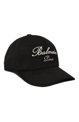 Balmain: Чёрная кепка 