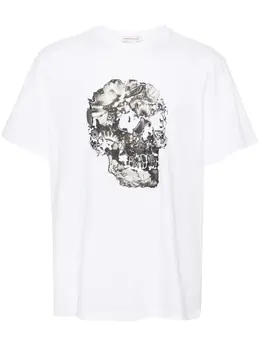 Alexander McQueen: Футболка  Skull с принтом