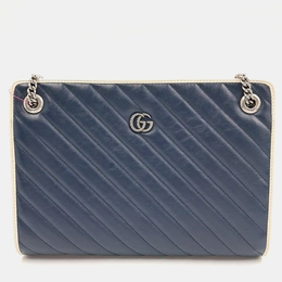 Gucci: Голубая сумка  GG Marmont