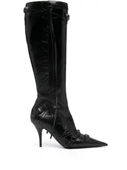 Balenciaga: Чёрные ботинки 