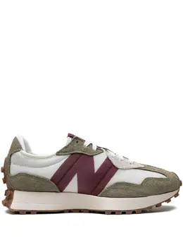 New Balance: Зелёные кроссовки  327