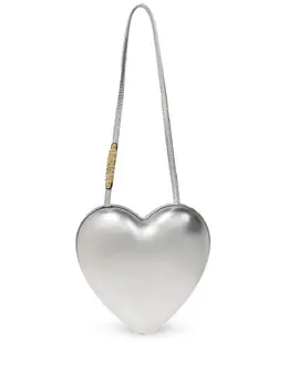 Moschino: Серебристая сумка 