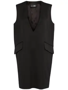 MM6 Maison Margiela: Платье с v-образным вырезом 
