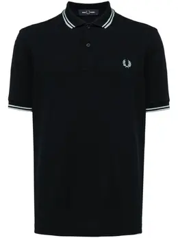 Fred Perry: Синее поло  Twin Tipped
