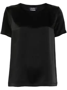 'S Max Mara: Чёрная футболка 
