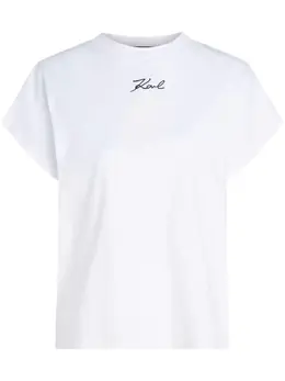 Karl Lagerfeld: Белая футболка  Signature