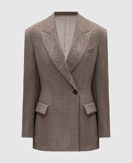 Brunello Cucinelli: Коричневый жакет 