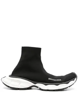 Balenciaga: Чёрные кроссовки 