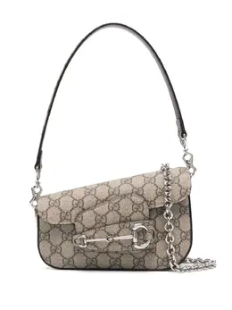 Gucci: Бежевая сумка  Horsebit 1955