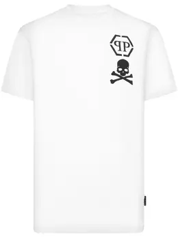 Philipp Plein: Белая футболка  Skull