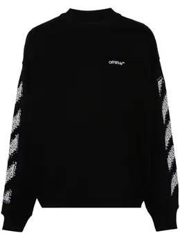 Off-White: Чёрный свитшот  Diag