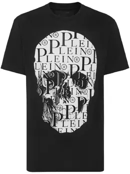 Philipp Plein: Чёрная футболка  Stones Skull