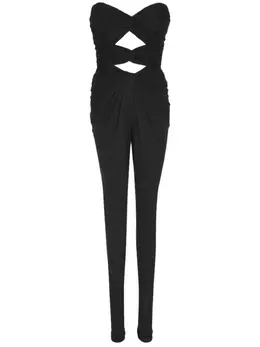 Saint Laurent: Чёрный комбинезон 