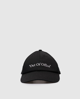 Off-White: Чорні кепки  Out of Office