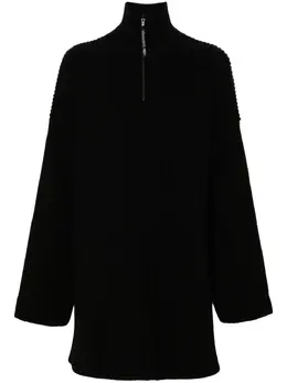 Balenciaga: Чёрный свитер 
