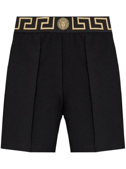 Versace: Чёрные шорты  Greca