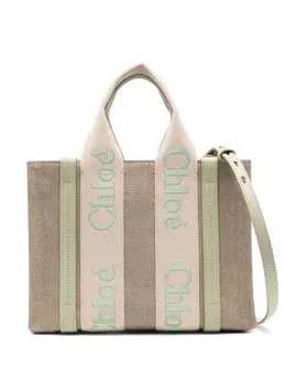 Chloé: Светлая сумка-шоппер  Woody