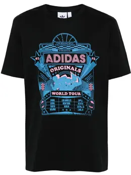 adidas: Чёрная футболка 