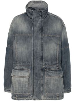 Balenciaga: Голубая куртка 