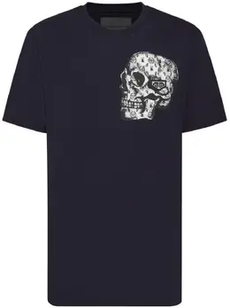 Philipp Plein: Синяя футболка  Skull