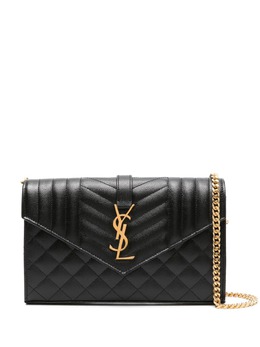 Saint Laurent: Чёрная сумка через плечо  Envelope