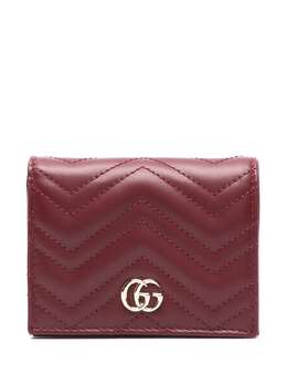Gucci: Красный кошелёк  GG Marmont