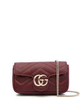 Gucci: Красная сумка через плечо  GG Marmont