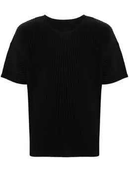 Homme Plissé Issey Miyake: Чёрная футболка 