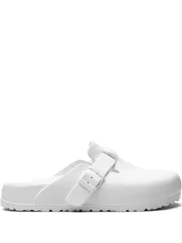 Birkenstock: Белые сабо  Boston