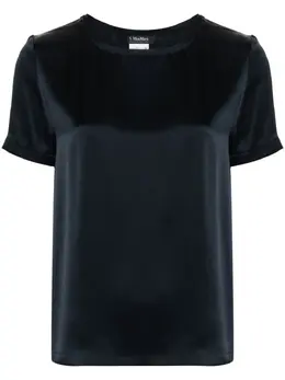 'S Max Mara: Атласная футболка 