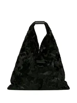 MM6 Maison Margiela: Чёрная сумка-шоппер 