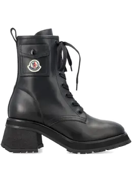 Moncler: Чёрные ботинки 