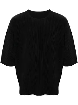 Homme Plissé Issey Miyake: Чёрная футболка 