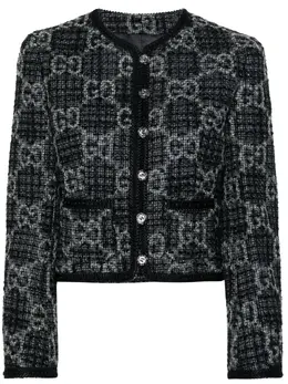 Gucci: Твидовая куртка  GG