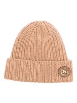 Gucci: Коричневая шапка  Double G