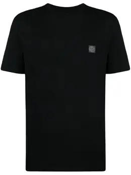 Stone Island: Чёрная футболка  Compass